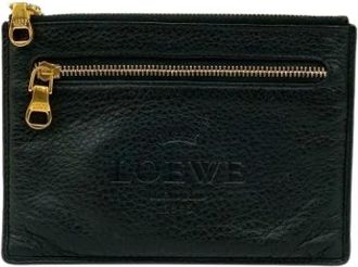 Loewe Pre-owned Wallets, female, Black, Size: ONE SIZE Pre-owned Leather Wallet