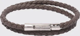 Tod's Bracciale MyColors in pelle di vitello intrecciata con logo inciso