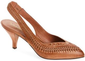 Jeffrey Campbell Madre Slingback Pointed Toe Pump in Natural Ruboff at Nordstrom, Size 8.5