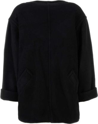 Maison Margiela Oversized Trui - Dames - Ronde hals truien - Zwart - 3XS - Wol - Truien & Vesten