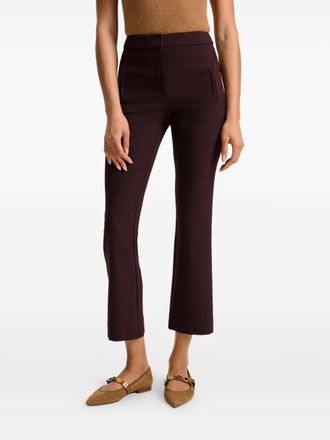 Veronica Beard Arte Kick-Flare pocket trousers - women - Polyester/Viscose/Cotton/Elastane/Polyester - 10 - Brown