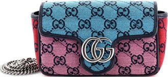 Gucci GG Marmont Flap Bag Diagonal Quilted GG Canvas Super Mini crossbody bag - Veelkleurig