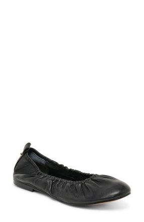 Dolce Vita Conrad Ballet Flat in Black Leather at Nordstrom, Size 6.5