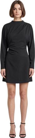 Ganni Black Crew Neck Mini Dress