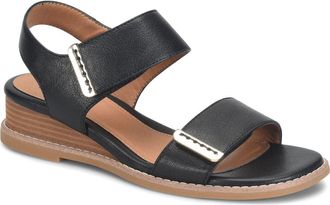 Söfft Mallory Wedge Sandal in Black at Nordstrom Rack, Size 8