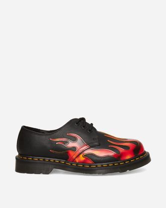 Dr. Martens 1461 Flame Shoes Black / Vibrant Red