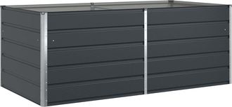 vidaXL Jardinera Gris Antracita 195 X 100 X 75 Cm Acero Galvanizado Vidaxl