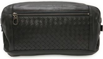 Bottega Veneta Intrecciato Black Leather Sling Bag (Pre-Owned)