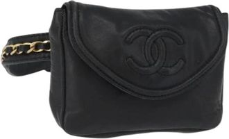 Chanel Pre-owned Belt Bags, female, Black, Size: ONE SIZE Pre-owned Vintage Belt Bag