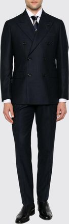 Lardini Pinstripe Double-Breasted Suit in Wool and Cashmere