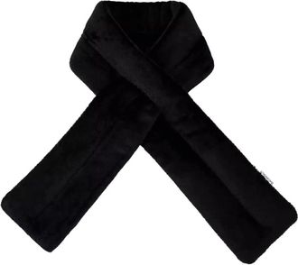 Ruslan Baginskiy Logo-Patch Imitatiebont Sjaal - Dames - Sjaals - Zwart - ONE Size - Leer - Accessoires