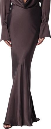 Andamane Rokken, Dames, Bruin, M, Polyester, Nemesia Mermaid Maxi Rok