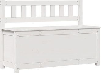 vidaXL Vidaxl - Banco De Madera Maciza De Pino Blanco 110x41x76,5 Cm