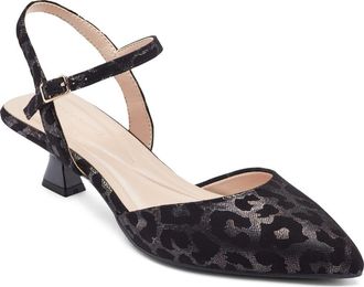 Easy Spirit Halyn Ankle Strap Kitten Heel Pump in Black at Nordstrom, Size 7.5