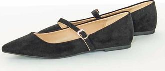 Mia Womens Aviba Suede Mary Jane Flat Shoes In Black