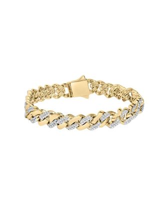 House of Brilliance Haus Of Brilliance Silver 0.49 Ct. Tw. Diamond Link Bracelets
