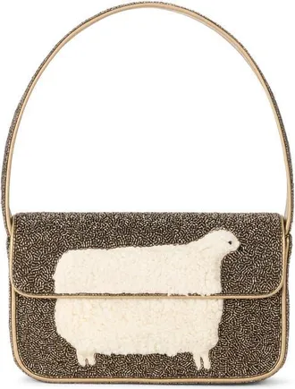 Staud Tommy Beaded Shoulder Bag in Dolly at Nordstrom
