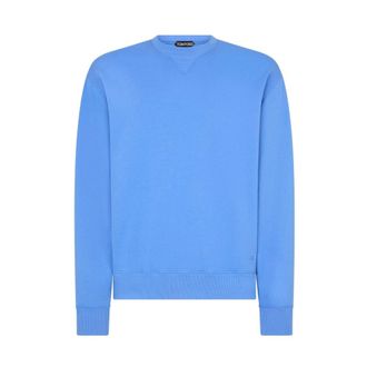 Tom Ford Cotton Sweatshirt - male - Tom Ford - Sweatshirts - Blue - XL - Sweatshirts & Hoodies