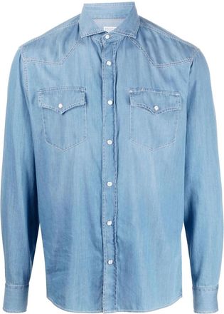Brunello Cucinelli Long-sleeved Denim Shirt