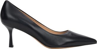 Estro & Luminara Pumps met lage hak en puntige neus - Dames - Pumps - Zwart - 36 EU - Leer - Schoenen