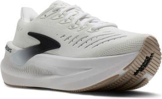 Brooks Glycerin Max 2 Hybrid Running Shoe in White/black/chateau Gray at Nordstrom, Size 10.5