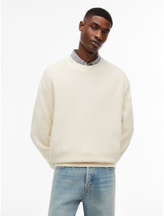 Tommy Hilfiger Mens Tommy Jeans Waffled Sweatshirt - Beige - XL