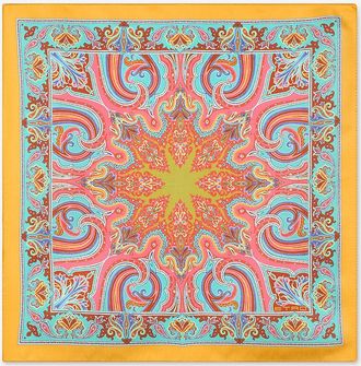 Etro Seidentwill-Einstecktuch mit floralem Paisley-Motiv