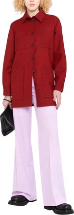 Ferragamo Womens Long Sleeve Shirt In Red