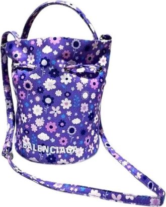 Balenciaga Pre-owned Wheel XS Canvas Shoulder Bag - Pre-owned - Mujer - P&uacute;rpura - ONE SIZE