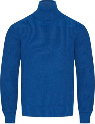 Orlebar Brown Mens Zoller Turtleneck Sweater In Signal Blue