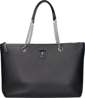 Jimmy Choo London Black Leather Shoulder Womens Bag