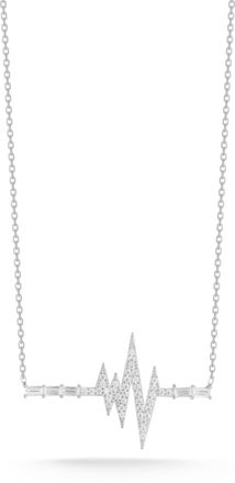 Glaze Jewelry Sterling Silver Heartbeat Necklace
