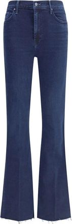 Mother Weekender Fray Crop Flare Jeans - Dames - Flared Jeans - Blauw - W26 - Katoen - Jeans
