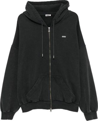 Avavav Tim Shoulderless Hoodie Av-logo Black