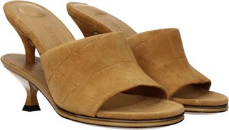 Jacquemus Womens Suede Sculptural Heel Brown