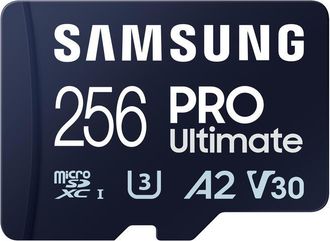 Samsung Tarjeta De Memoria Micro Sd Samsung Pro Ultimate Uhs I 256 Gb Azul Y Blanco