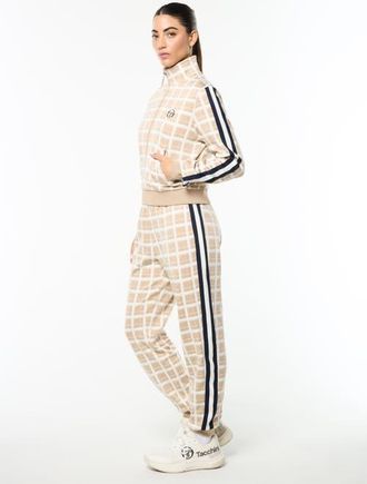 Sergio Tacchini Womens Damarindo Check Track Jacket in Humus at Nordstrom, Size X-Small