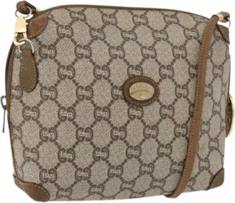 Gucci Pre-owned Cross Body Bags, female, Beige, Size: ONE SIZE Pre-owned Vintage GG Canvas Shoulder Bag
