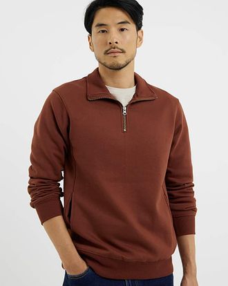 Jacamo 1/4 Zip Funnel Neck Sweatshirt