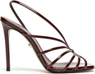 Alev&igrave; Bordeaux Patentleren Stiletto Sandalen - Dames - Sandalen met hakken - Rood - 36 1/2 EU - Leer - Schoenen