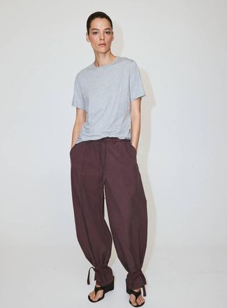 Mango Pantaloni harem fiocchi viola - Donna - 36 - MANGO