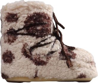 Moon Boot Icon Low Curly Boots - Dames - Winterlaarzen - Bruin - 39 EU - Polyester - Schoenen