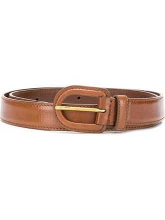 Prada Brown Logo Buckle Belt