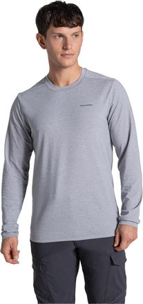 Craghoppers Heren Abel Nosilife T-shirt met lange mouwen (Zachtgrijs mergel)