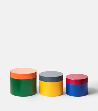Pols Potten Set di 3 barattoli in alluminio