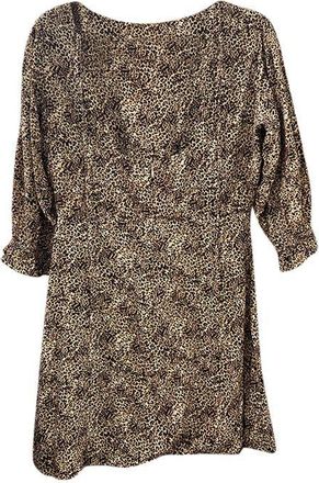 Faithfull The Brand Leopard print cotton Fontaine dress Size L