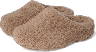 FitFlop Shuv Curly-Shearling Clogs Womens Slippers Taupe : 11 M (B)