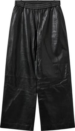 The Garment Soho Sweat Pants - Dames - Wijde Broeken - Zwart - 2XS - Leer - Broeken