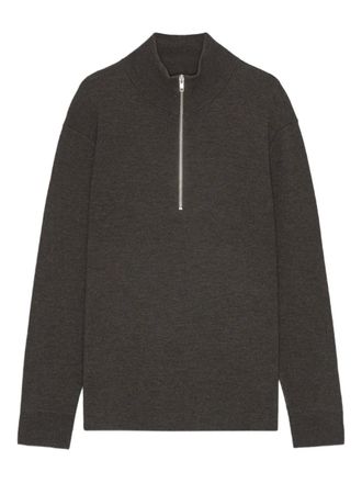 Nn.07 high-neck zip sweatshirt - Brown