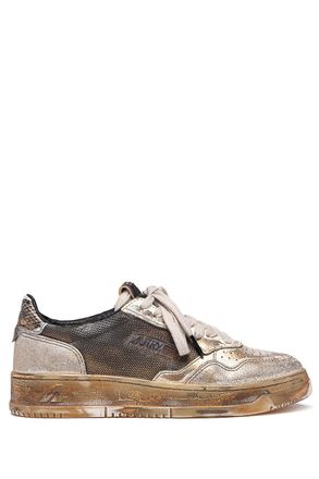 Autry Supervintage Womens Sneakers in Leather and Canvas